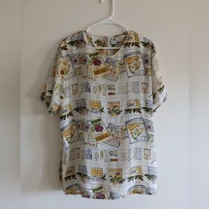 Vintage FraNces Paris 100% Silk Blouse SZ L